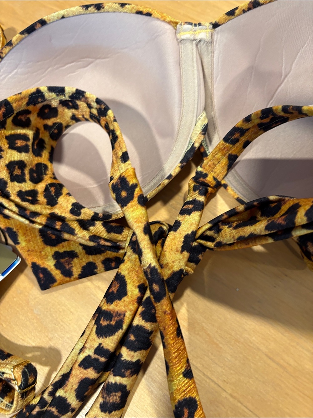 Ina Morena ~ Strapless velvet leopard bikini thong 2 pc set - Picture 2 of 6